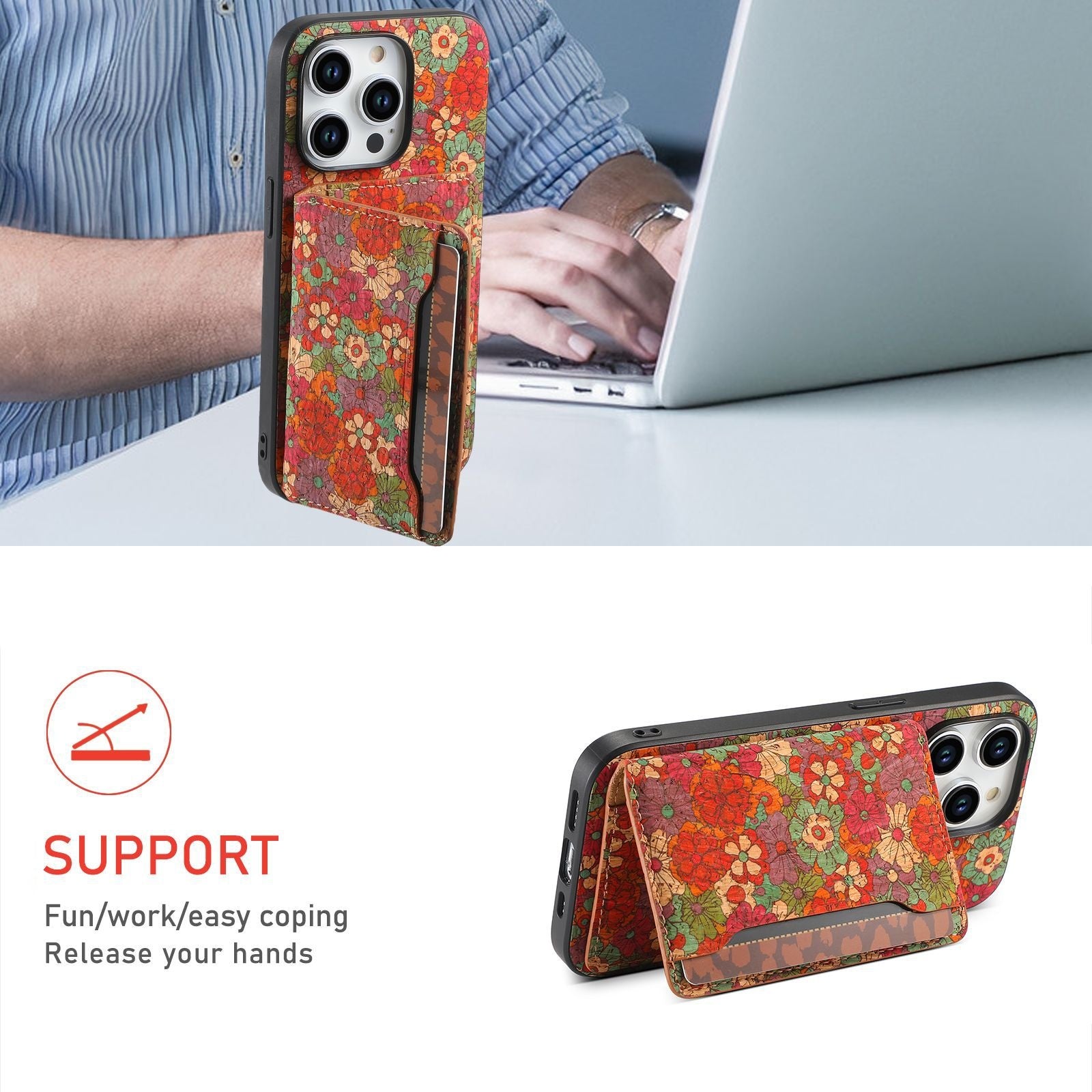 Protective Leather Case with Totem Pattern for iPhone 17 Pro