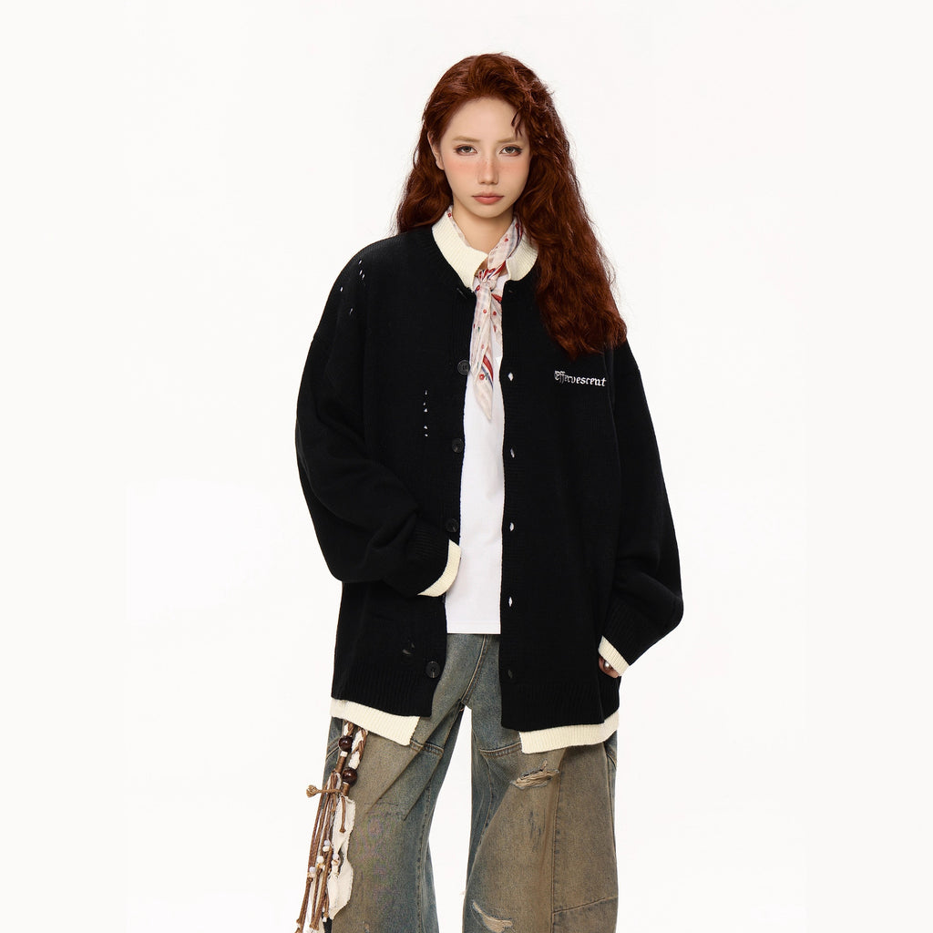 Cardigan Sweater Women's Vintage Loose Casual Knitwear Coat