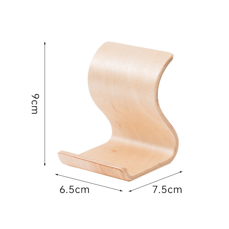 Mobile Phone Stand Portable Wooden Lazy Bracket Simple Desktop Creative TV Video Support Phone Holder