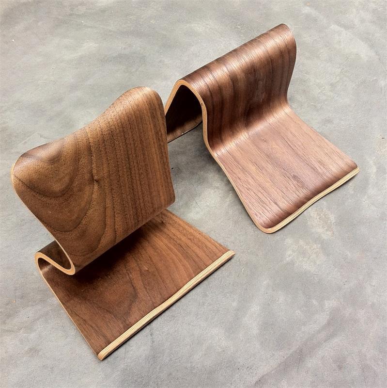 One-piece molded wooden laptop drawing bedside stand, computer storage, tablet charging rack