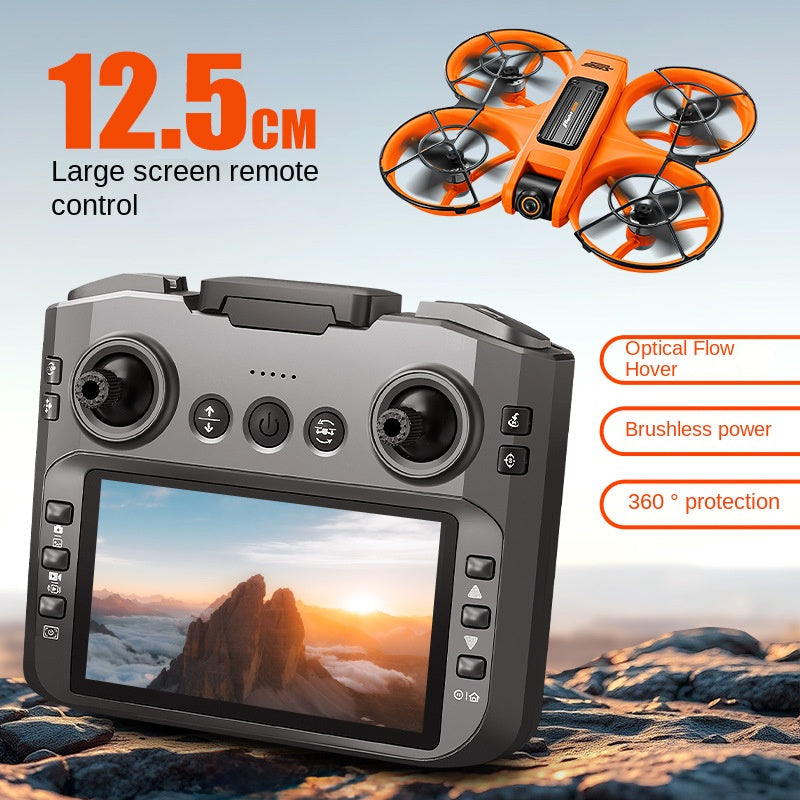 S156 Brushless RC Drone with Screen FPV Racing Drone, HD Camera, 4-Axis UAV with Optical Flow Positioning
