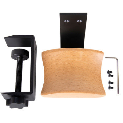 Clip-on Metal Solid Wood Headphone Stand, Walnut Wood Headphone Hanger, Easy Installation Headphone Bracket